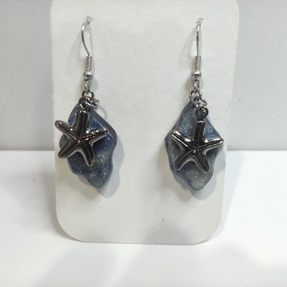Handcrafted Ocean Theme Dangle Earrings Starfish